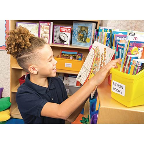 S&S Worldwide Durable Book, Magazine, File Folder, and Binder Holders. Ideal Bin for Narrow or Vertical Storage Needs. Instantly Color Code Home or Classroom, Assorted Primary Colors. Set of 6.