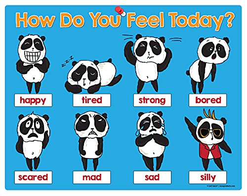ZOCO - Feelings, Emotions Magnet Chart for Kids - How Am I Feeling Today Mood Chart for Toddlers - Preschool and Elementary Classroom Supplies - Laminated with Magnets, 8.5 x 11 inches