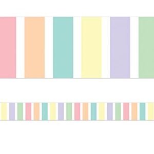 Teacher Created Resources Pastel Pop Stripes Straight Border Trim