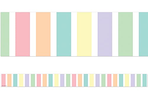 Teacher Created Resources Pastel Pop Stripes Straight Border Trim