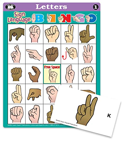 Super Duper Publications | American Sign Language Bingo Game | Educational Learning Resource for Children