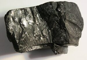 black anthracite coal – 2 raw pieces of rock
