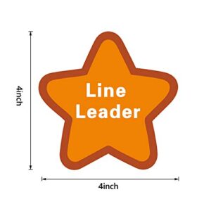 48 Pieces Number Spot Markers and Labels Star Shaped Carpet Markers Classroom Line Up Spots Helpers Cute Colorful Carpet Markers with Number