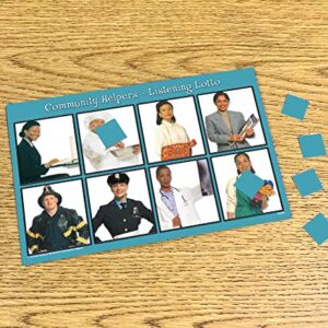 Key Education Listening Lotto: Community Helpers, Children's Auditory, Pre-Reading, Language Learning Matching Board Game, 12 Photographic Game Boards and Audio CD, 1-12 Players, Ages 4+