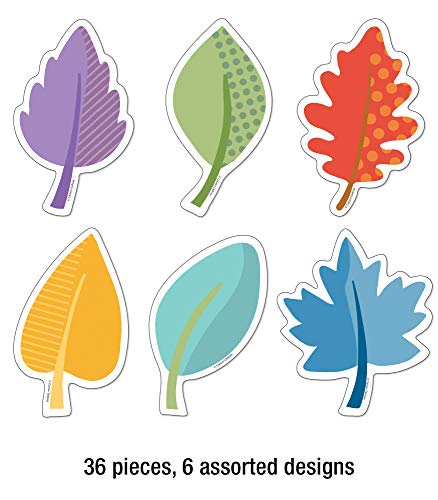 Carson Dellosa Colorful Leaves Cutouts, 36 Fall Cutouts for Bulletin Board and Classroom Décor, Multi-Color Leaf Classroom Cut-Outs, Seasonal Cutouts for Classroom Fall Bulletin Board Decorations
