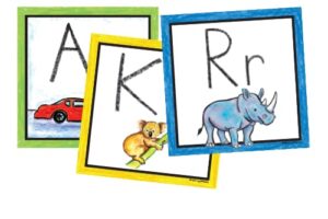 learning without tears spanish color wall cards- get set for school- pre-k and tk, sensory, alphabet, letters and illustrations, classroom display and student reference- for school and home use