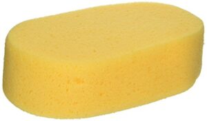 sax synthetic polyurethane all-purpose oval sponge, yellow, 6″ h x 4″ w x 2″ thick