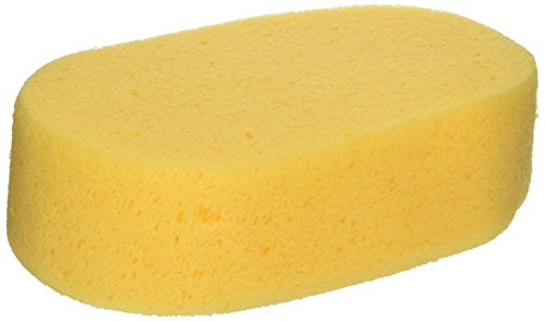 Sax Synthetic Polyurethane All-Purpose Oval Sponge, Yellow, 6" H x 4" W x 2" Thick
