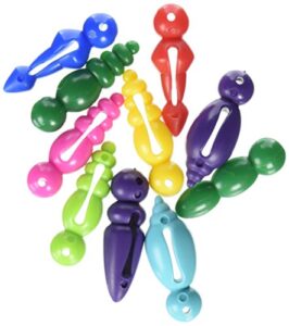 school smart roylco bug bodies plastic beads – 2 inch – pack of 75 – assorted colors