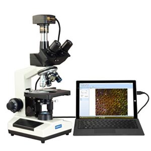 omax 40x-2500x super speed usb3 18mp digital darkfield trinocular led lab microscope for live blood