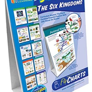 NewPath Learning Six Kingdoms Laminated, Double-Sided “Write-On/Wipe-Off” Flip Chart - Set of 10, 12" x 18" Charts (34-6729)