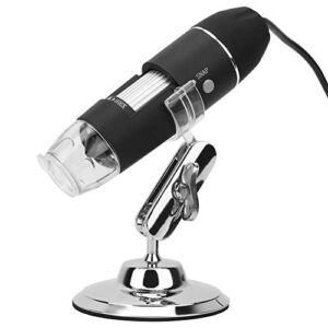 usb digital microscope,1600x magnification endoscope mini camera with 8 leds and microscope metal stand,compatible with android, mac,window 7 8 10 for kids, students, adults