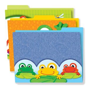 carson dellosa decorative themed file folders, funkey frogs, 11.75-inch x 9.5-inch, pack of 6