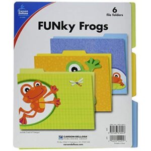 Carson Dellosa Decorative Themed File Folders, FUNkey Frogs, 11.75-inch x 9.5-inch, Pack of 6