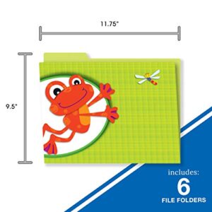 Carson Dellosa Decorative Themed File Folders, FUNkey Frogs, 11.75-inch x 9.5-inch, Pack of 6