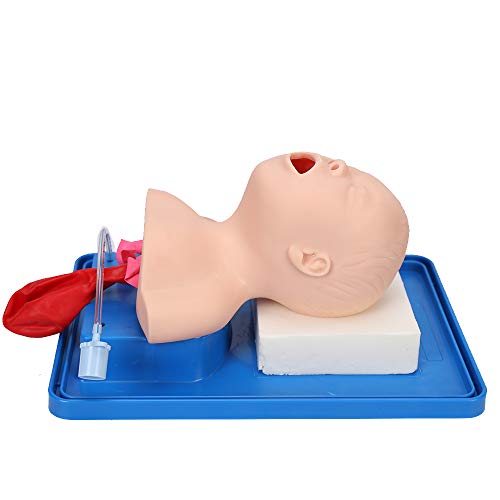 Intubation Manikin, Study Teaching Baby Model Lab Airway Management Training Infant Tracheal Manikin with Tube (US Shipping)