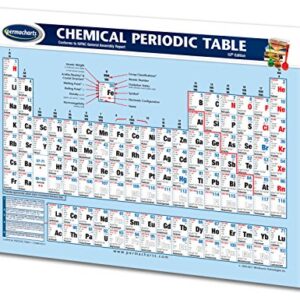 Chemical Periodic Table Chart - Laminated Chart- Chemistry Quick Reference Guide by Permacharts