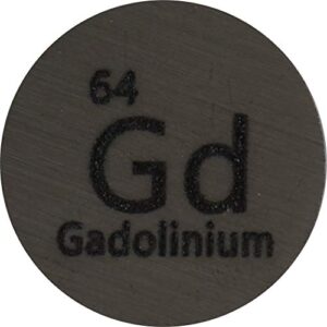 Gadolinium (Gd) 24.26mm Metal Disc 99.9% Pure for Collection or Experiments