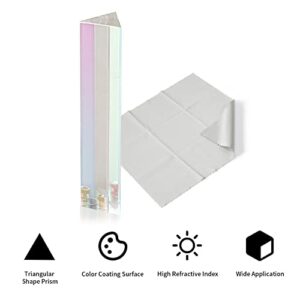 Meking Photography Prism Crystal with 1/4-20 Thread, Optical Glass Triangular Prism for Photographer, Kids, Rainbow Maker, Teaching Light Spectrum