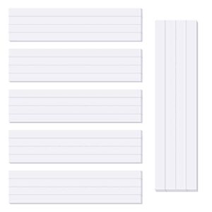 tiesome sentence strips for teachers, 150 sheets white word writing strips adhesive sentence learning strips lined word strips for school office supplies 3 x 12 inch