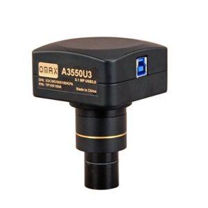 omax – a3550u3 5mp usb3.0 digital camera for microscope with 0.01mm calibration slide (windows 8 & 10, mac os x, linux compatible)