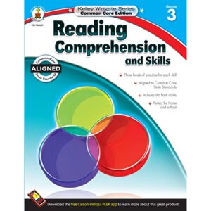 carson-dellosa kelley wingate series reading comprehension and skills book – common core edition, grade 3, ages 8 – 9