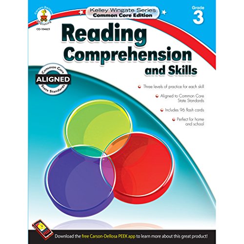 Carson-Dellosa Kelley Wingate Series Reading Comprehension and Skills Book - Common Core Edition, Grade 3, Ages 8 - 9