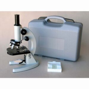 AmScope M60A-BTK Beginner Microscope Kit, Mirror Illumination, WF10x and WF16x Eyepieces, 40x-640x Magnification, Includes Case, 5 Blank Slides, 5 Prepared Slides, and Book