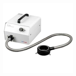 amscope hl150-ar microscope halogen fiber optic ring illuminator 150w