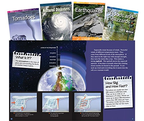 Teacher Created Materials - Classroom Library Collections: Natural Disasters - 4 Book Set - Grades 3-5 - Guided Reading Level O - R