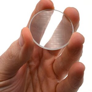 Double Convex Lens, 200mm Focal Length, 1.5" (38mm) Diameter - Spherical, Optically Worked Glass Lens - Ground Edges, Polished - Great for Physics Classrooms - Eisco Labs