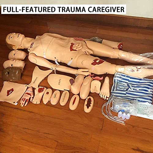 FOCCAR 66.92in Patient Care Simulator Nursing Manikin Human Anatomical Model for Medical Nursing Training Aid