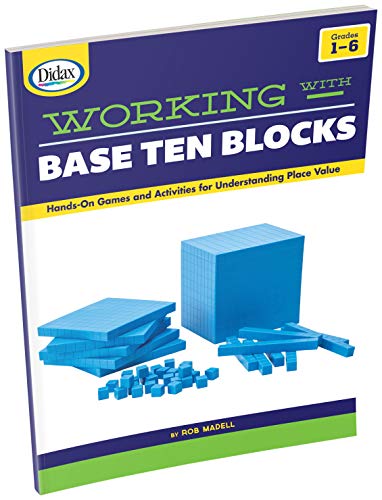 Didax Working with Base Ten Blocks Workbook, Grades 1 to 6