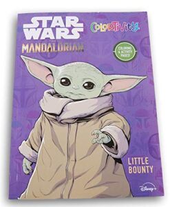 the mandalorian ”little bounty” baby yoda colortivity coloring and activity book – 64 pages
