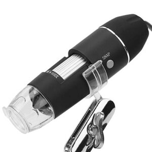 Zerone Digital Magnifier, 1600X Digital Microscope Magnifier S4T-30W-D 8 LED Microscope Endoscope Camera Video w/Stand