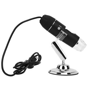 Zerone Digital Magnifier, 1600X Digital Microscope Magnifier S4T-30W-D 8 LED Microscope Endoscope Camera Video w/Stand