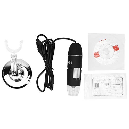 Zerone Digital Magnifier, 1600X Digital Microscope Magnifier S4T-30W-D 8 LED Microscope Endoscope Camera Video w/Stand
