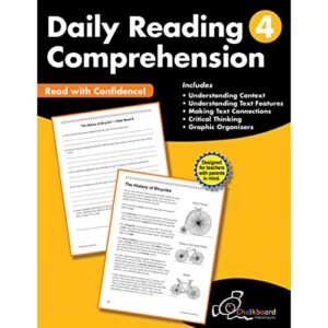 creative teaching press ctp8184 daily reading comprehension workbook, grade 4