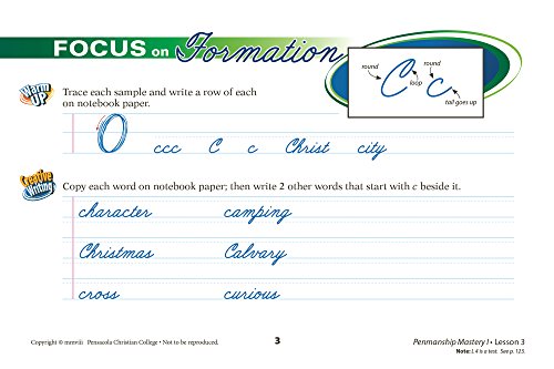 Penmanship Mastery I - Abeka 4th Grade 4 Cursive Penmanship Student Work Book