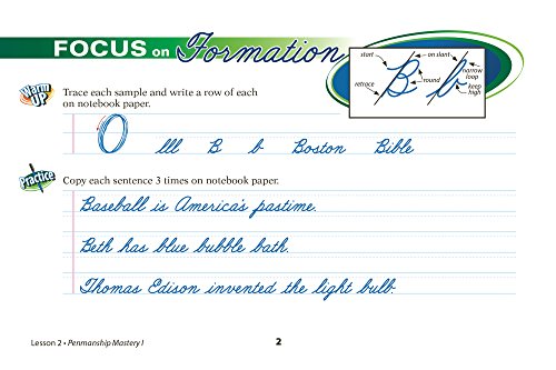 Penmanship Mastery I - Abeka 4th Grade 4 Cursive Penmanship Student Work Book