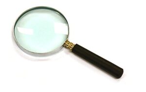 magnifying glass, 2.5x magnification – lab quality, 3″ diameter, 6″ focal length – eisco labs