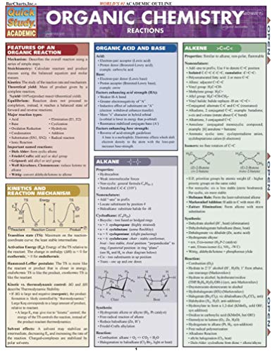 Organic Chemistry Reactions (Quickstudy-Quick Reference Guide-Academic)