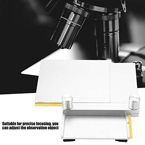 XY Microscope Stage,Z006 Aluminum Alloy Adjustable Digital Microscope Bottom 105x14.6x15.2mm,Microscope Gliding Table Base Lifting Desktop Support