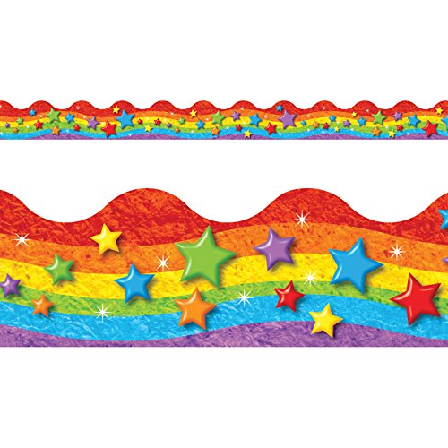 TREND enterprises, Inc. Rainbow & Stars Terrific Trimmers, 39 ft