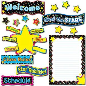creative teaching press bulletin board set, back-to-school stars (4040)