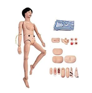 wfzy training manikin model mannequin patient education teaching model 170 cm pvc anatomical mannequin, body care simulator model for nursing medical training teaching