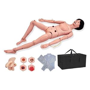 WFZY 5.5ft Patient Care Human Model PVC Anatomical Human Model Female Nursing Mannequin Removable Demonstration Human for Students Education Teaching Skills