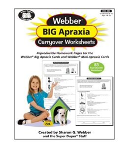 super duper publications | webber® big apraxia carryover worksheets | educational resource for children