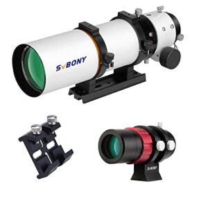 svbony sv503 telescope, 70ed refractor ota, finderscope mount bracket, sv165 mini guide scope, for astrophotography