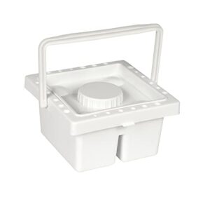 creative mark brush basin – all in one unit for storage, shaping, cleaning, and soaking – 6.5 x 6.5 x 3.5″ with lid